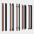 Various Modern Door Handles In Black And Copper Designs For Home Use