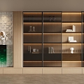 Modern minimalist bookcase 3d model