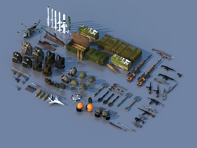 Weapons and military supplies 3d model