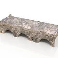 Rustic Stone Bench With Arched Supports And Natural Stone Material Design For Outdoor Use