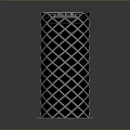 Cylindrical Structure With Diamond Grid Surface On White Square Base Design