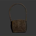 Handwoven Brown Wicker Basket With Handle For Daily Storage And Organizing