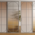 French sliding door 3d model