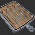 Portable Outdoor BBQ Grill With Metal Grates And Silver Frame Design