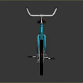 Turquoise Vintage Bicycle With Red Leather Seat White Wall Tires And Chrome Handlebar Design