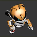 Cartoon Cat Robot Assistant Robot Butler Robot Butler 3d model