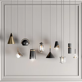 Modern chandelier 3d model
