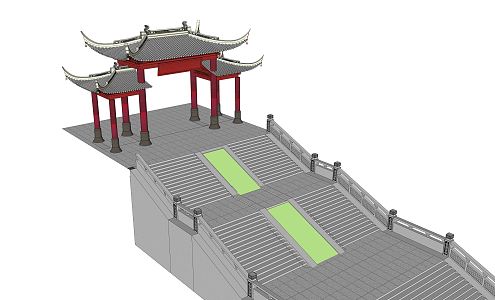 Chinese archway 3d model