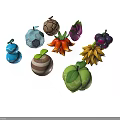 Colorful Assorted Decorative Food Items With Various Shapes And Vibrant Hues