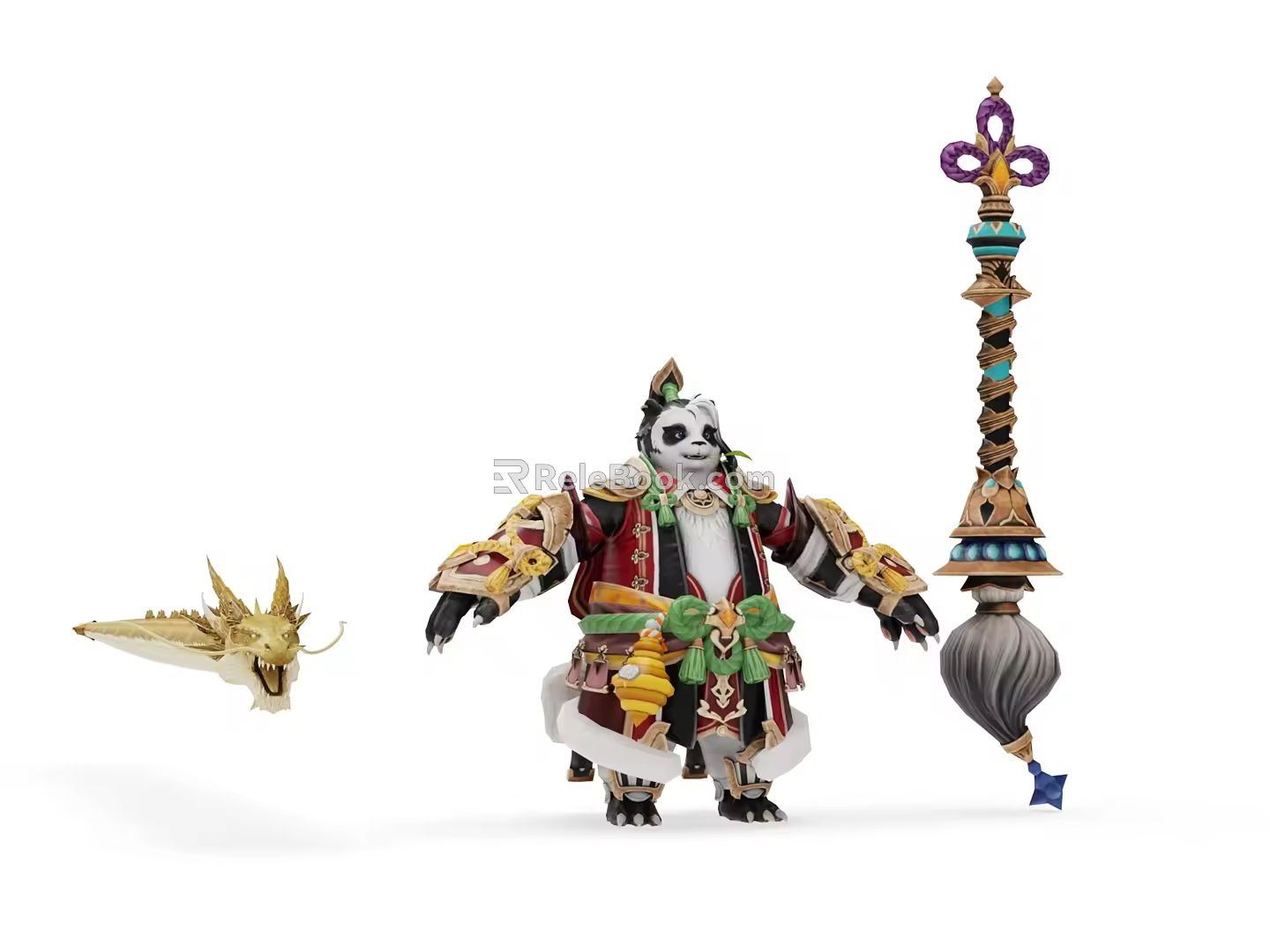 Modern game character Kung Fu Panda 3d model