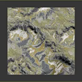 3D Rendered Mountainous Terrain Model With Colorful Topographic Features Valleys And Snowy Peaks