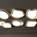 3d ceiling lamp round ceiling lamp bedroom lamp artistic shape lamp fashion living room lamp model combination 3d model