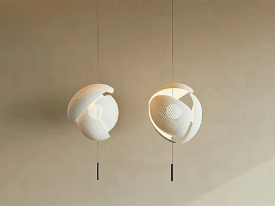 Modern Unique Spherical Pendant Lights With Hollow Design For Interior Decoration 3d model