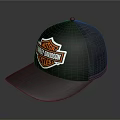 Harley Davidson Black Gray Baseball Cap With Stylish Logo Design 3d model