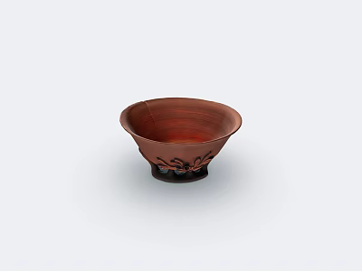 Old pottery bowls, old objects 3d model
