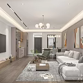 Modern Spacious Living And Dining Room With Minimalist Stylish Interior Design And Comfortable Home Furnishings