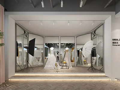 Modern Wedding Photography Shop 3d model