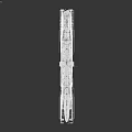 Vintage Warship Model With Detailed Upper Structure Turrets Gray Hull And Red Bottom