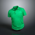 Green Short Sleeve Polo Shirt Casual Comfortable Classic Design for Daily Wear