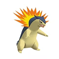 Plush Hedgehog Toy with Spiky Orange Back Yellow Body Black Head in Dynamic Jumping Pose