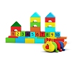 Caterpillar Toy Building Blocks Colorful Building Blocks Square Building Blocks 3d model