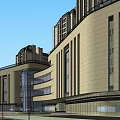 Modern Commercial Street Featuring High Rise Buildings And Shopping Complex