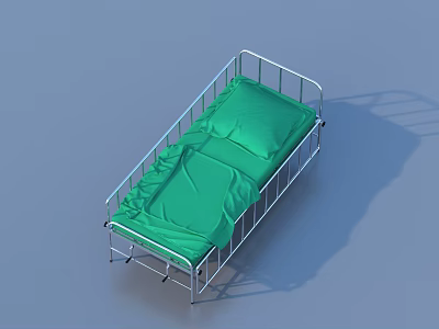 Medical bed Surgical bed Push bed Emergency bed 3d model