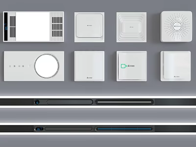 Various Modern Air Conditioner Vents With Different Design Styles For Home Use 3d model
