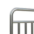 Three Types of Metal Railings with Vertical Bars and Grid Patterns