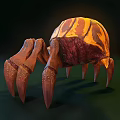 Game Movie Character Spider With Orange Glowing Body Chitinous Legs And Fierce Appearance