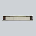 Elegant Modern Reception Desk With Marble Countertop And Decorative Columns
