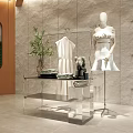 Modern display table clothing store running water table island display table 3d model