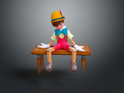 Robot Puppet Man Machine Puppet Woman Hanging Line Puppet Figure Game Figure Game Character 3d model