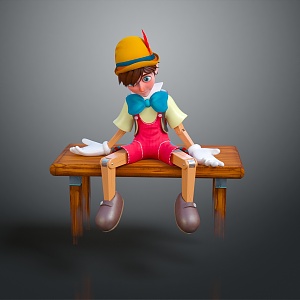 Robot Puppet Man Machine Puppet Woman Hanging Line Puppet Figure Game Figure Game Character 3d model