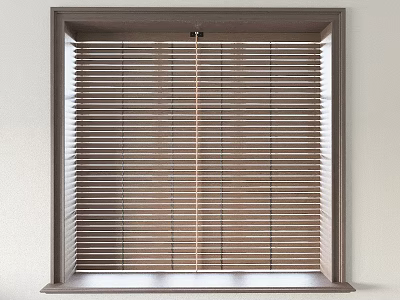 Curtains Venetian blinds Window 3d model