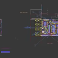 Modern Mall Interior With Purple Neon Lights Vending Machines And Shops Decoration