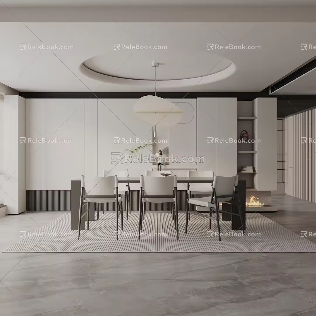 Modern table combination 3d model