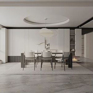 Modern table combination 3d model