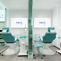 Modern Beauty Salon Interior With Glass Partition Display Shelves And Bright Environment
