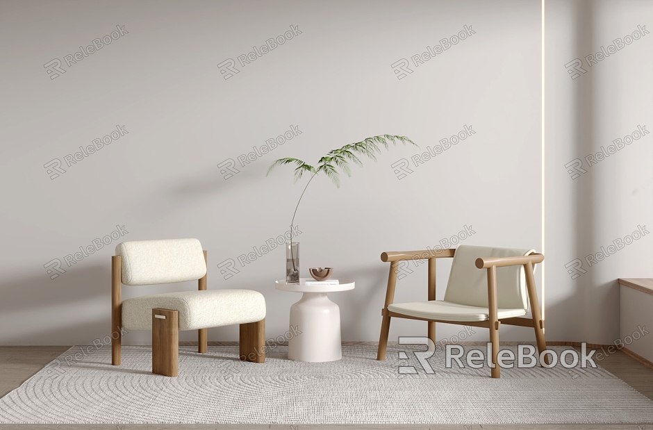 Modern Casual Table and Chair Combination Single Sofa model