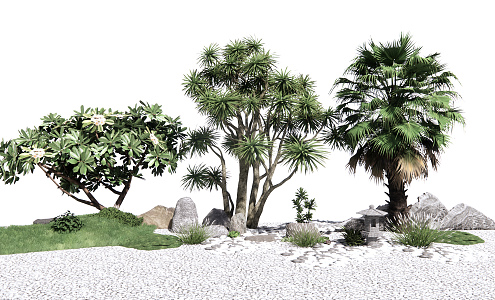 Southeast Asia landscape sketch landscape tree 3d model