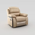 Modern Beige Leather Sofa Set With Comfortable Seats And Armrests For Living Room