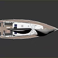 Luxury Sailing Yacht Model With White Sails And Glossy Hull Design