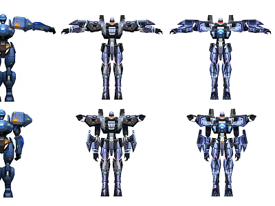 Electric Toy Robot Action Figures With Detailed Design And Multiple Poses For Kids 3d model