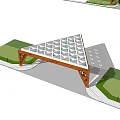 Various 3D Bridge Models With Different Structural Designs And Green Base Areas