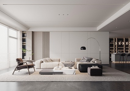 Modern Living Room Minimalist Living Room 3d model