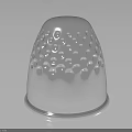 Silver Metal Thimble With Small Holes For Sewing Projects And Crafts