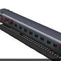 Technology Exhibition Hall Displaying Blue White Red DVL Train Model On Railway Track