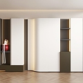 Modern Cabinet Minimalist Cabinet Bookcase Decorative Cabinet Background Wall Cabinet 3d model