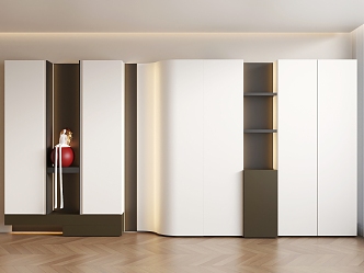 Modern Cabinet Minimalist Cabinet Bookcase Decorative Cabinet Background Wall Cabinet 3d model